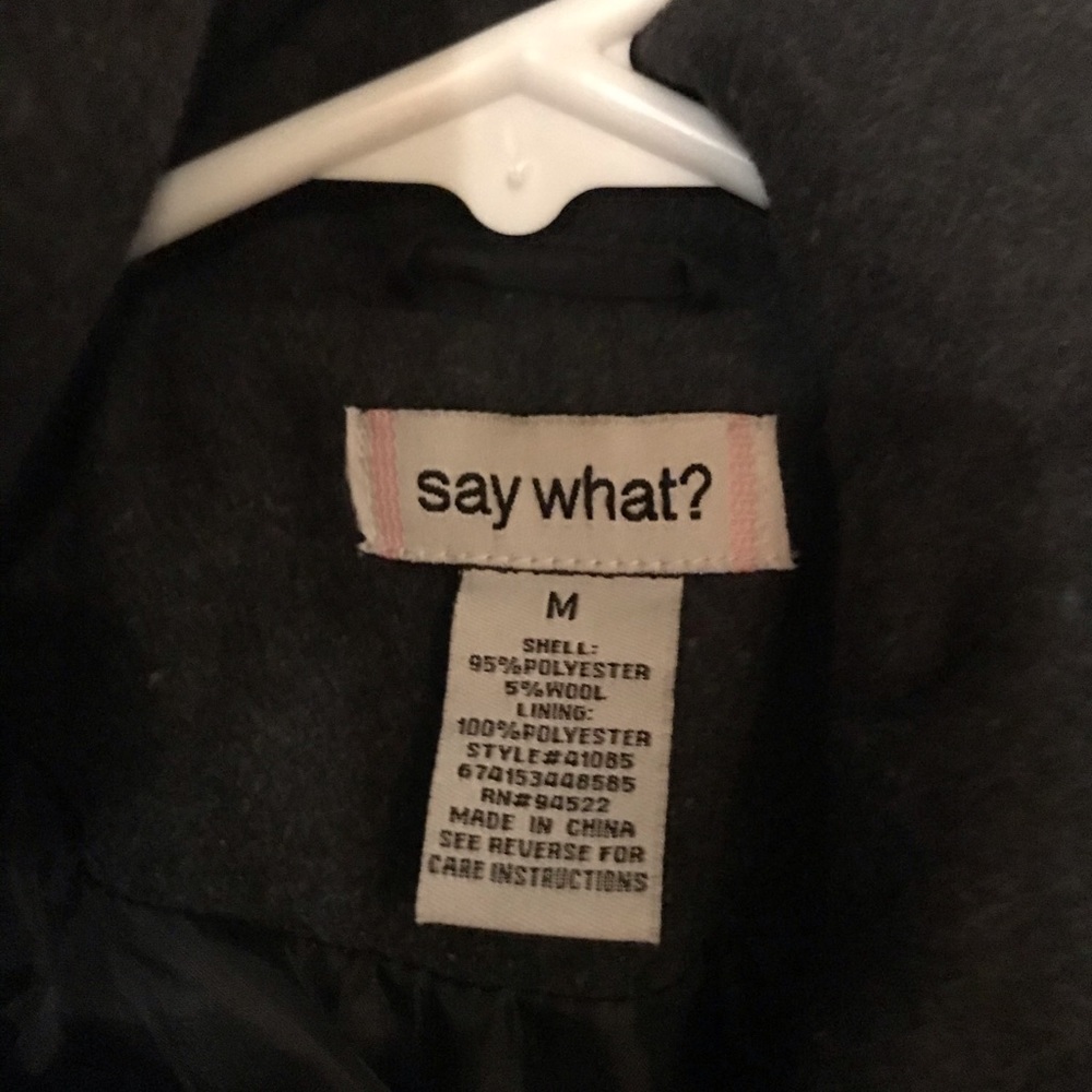 Gray Ruffle Peacoat - Picture 3 of 3